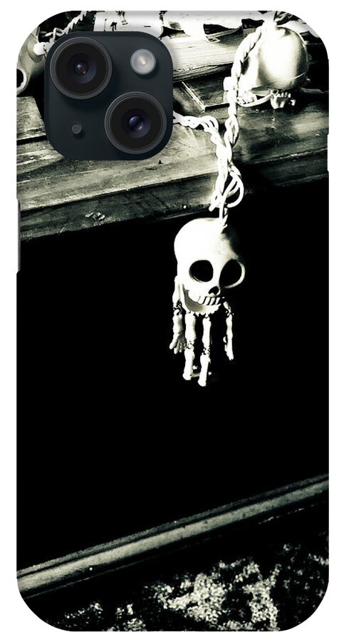 Halloween iPhone Case featuring the photograph Skeletons by Grey Coopre