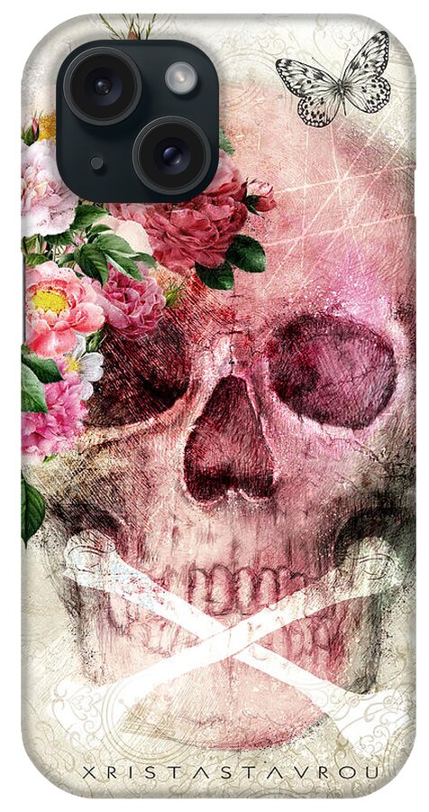 Skull iPhone Case featuring the digital art Skullart 06 by Xrista Stavrou