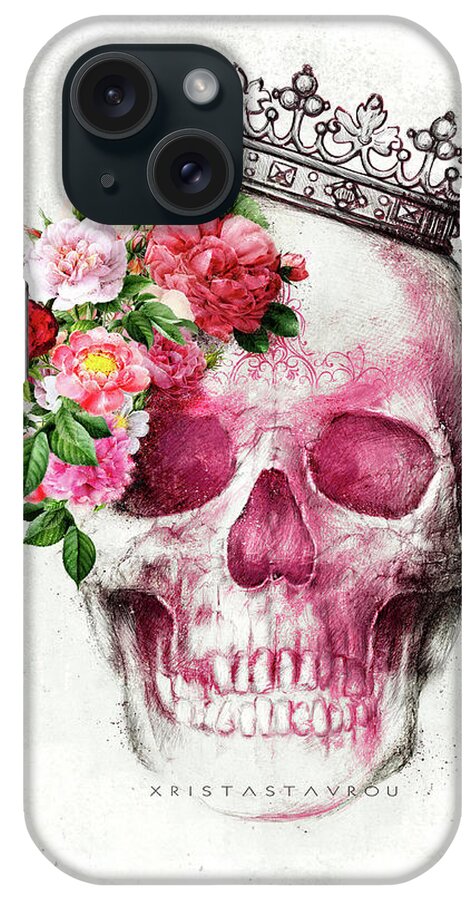 Skull iPhone Case featuring the digital art Skullart 07 by Xrista Stavrou