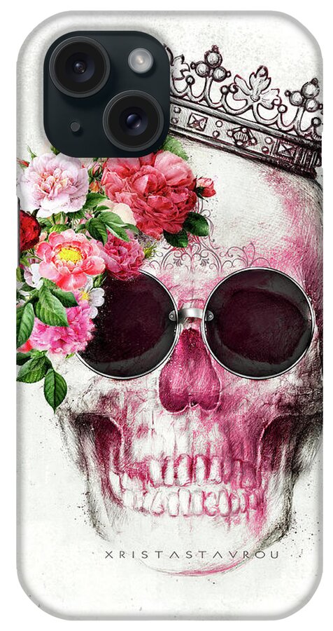Skull iPhone Case featuring the digital art Skullart 08 by Xrista Stavrou