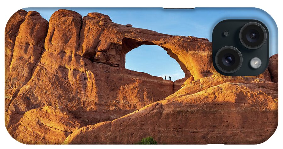 Arches National Park iPhone Case featuring the photograph Skyline Arch in Arches National Park by Mimi Ditchie