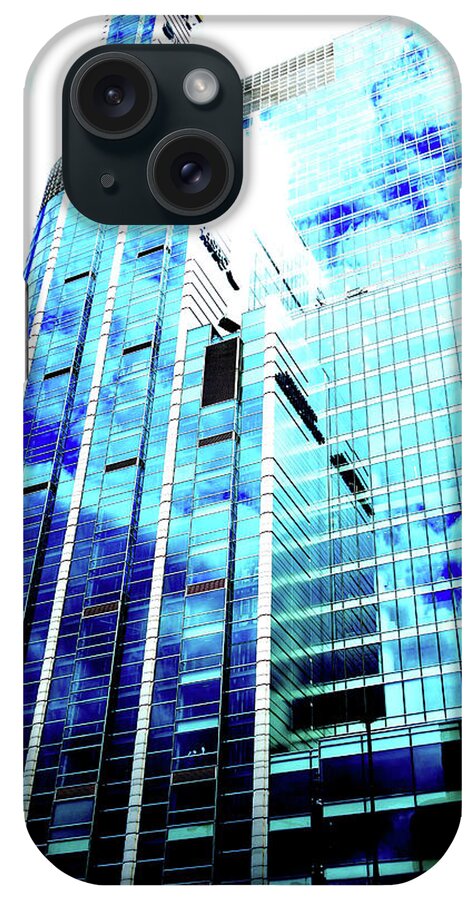 Skyscraper iPhone Case featuring the photograph Skyscraper In Clouds In Warsaw, Poland 8 by John Siest