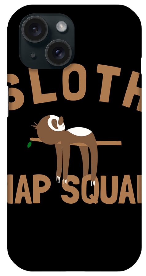 Funny iPhone Case featuring the digital art Sloth Nap Squad by Flippin Sweet Gear