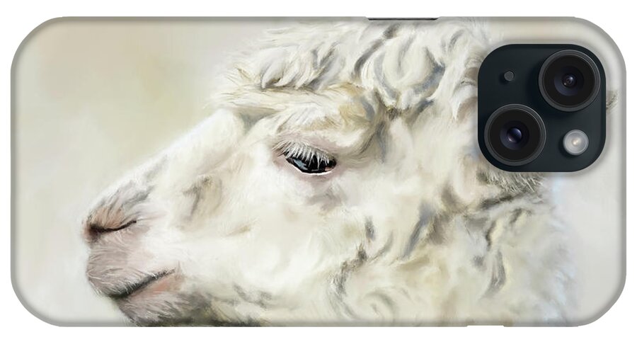 Mammal iPhone Case featuring the digital art Sly Al by Peggy Kahan