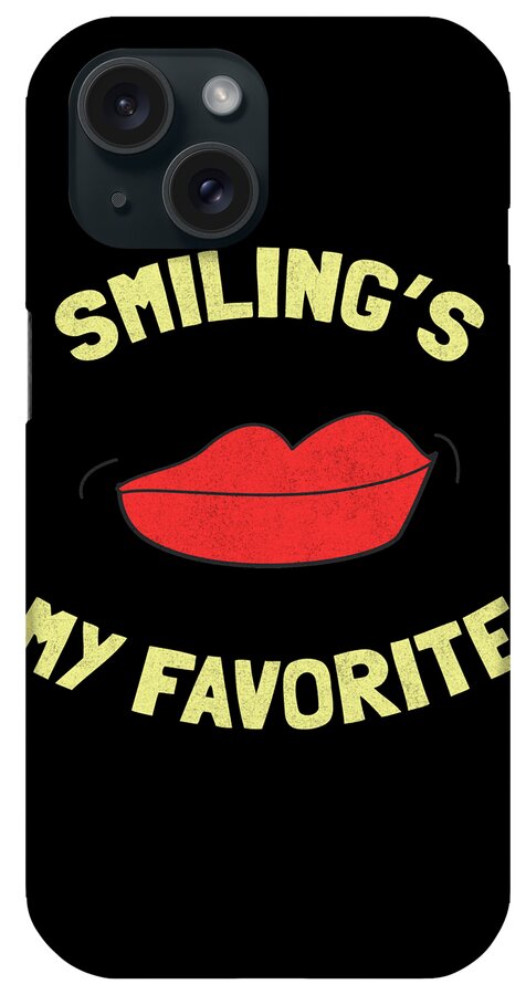 Funny iPhone Case featuring the digital art Smilings My Favorite Retro by Flippin Sweet Gear