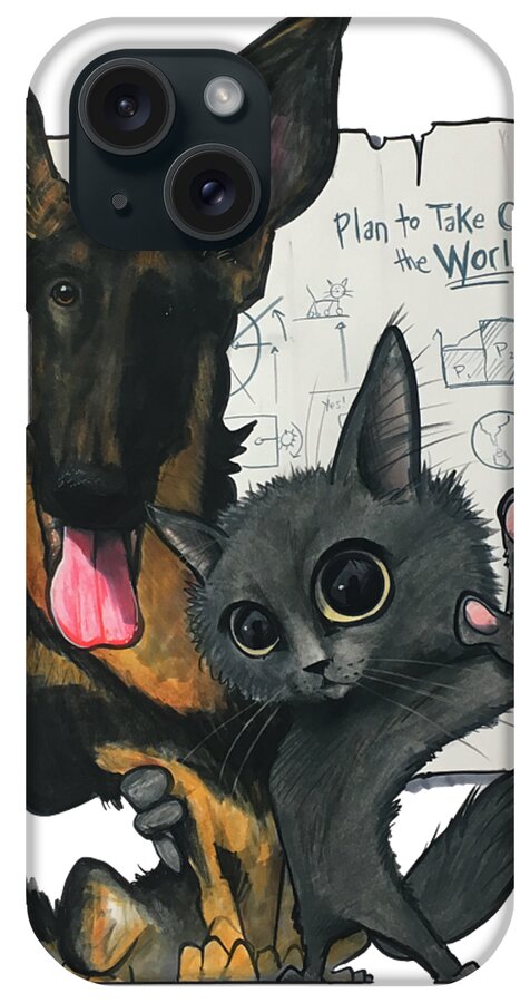 Dog iPhone Case featuring the drawing Smith 4231 by John LaFree
