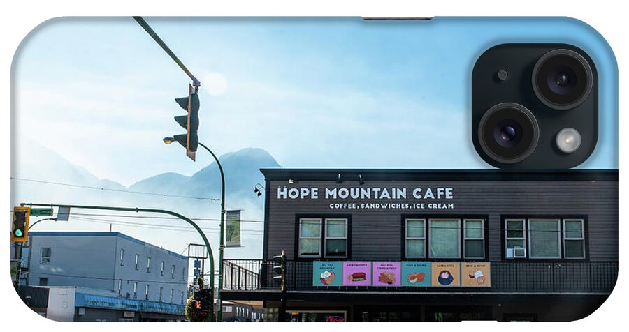 Smokey Mountains And Hope Cafe iPhone Case featuring the photograph Smokey Mountains and Hope Cafe by Tom Cochran