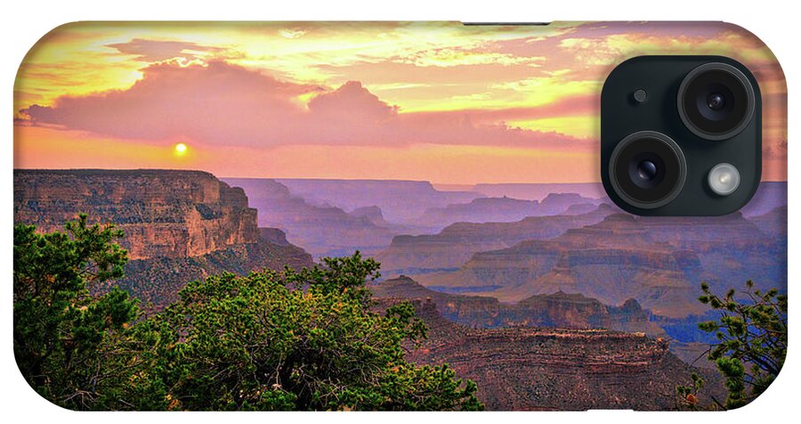 Grand Canyon iPhone Case featuring the photograph Smoky Grand Canyon Sunset by Chance Kafka