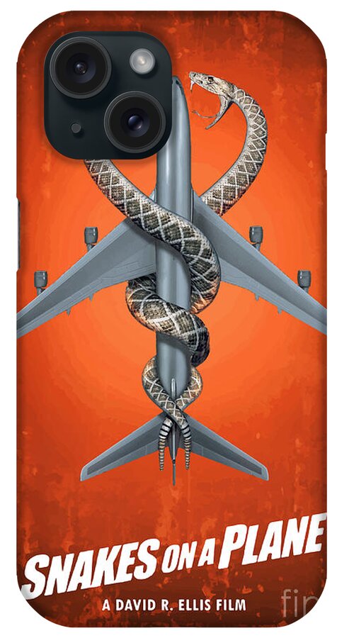 Movie Poster iPhone Case featuring the digital art Snakes On A Plane by Bo Kev