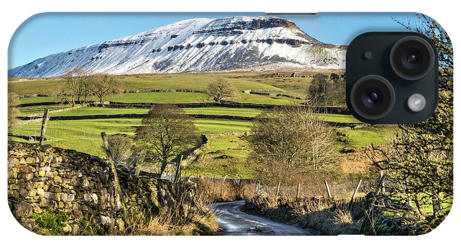 England iPhone Case featuring the photograph Snow Capped Pen-y-ghent by Tom Holmes Photography