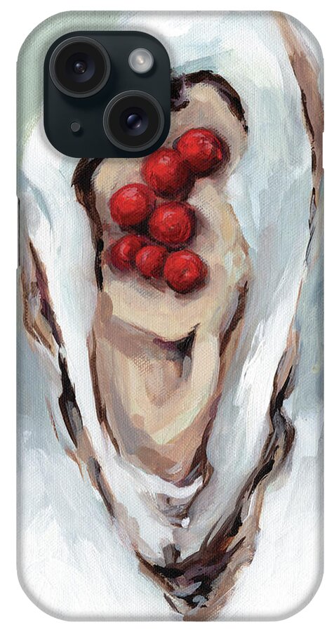 Oyster iPhone Case featuring the painting Snow Day by Stephie Jones