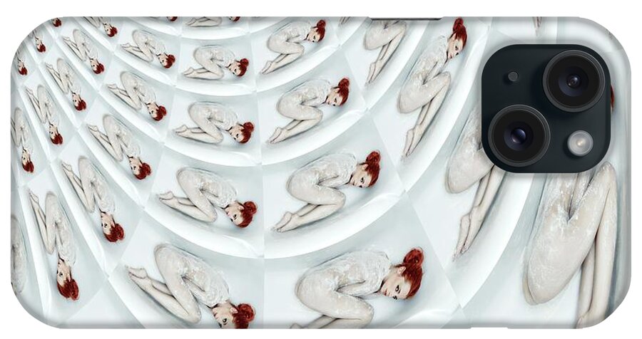 Naked iPhone Case featuring the digital art Snow Lips Symphony by Stephane Poirier
