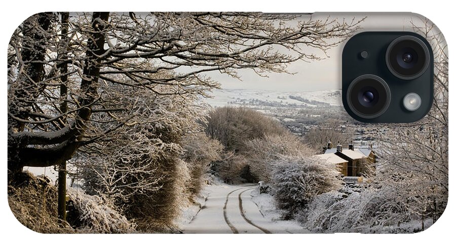 England iPhone Case featuring the photograph Snow On Skipton Old Road by Tom Holmes Photography