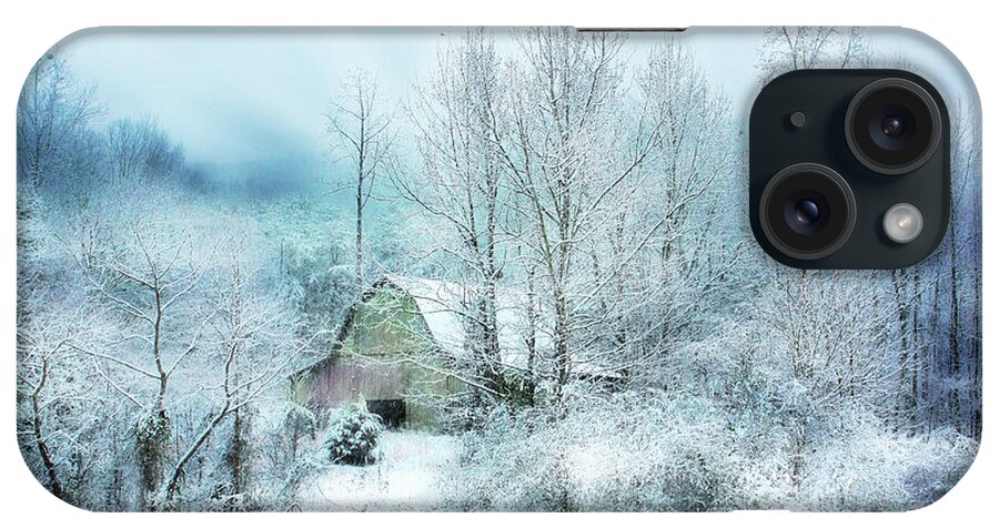 Barns iPhone Case featuring the photograph Snowfall Snowfall by Rick Lipscomb