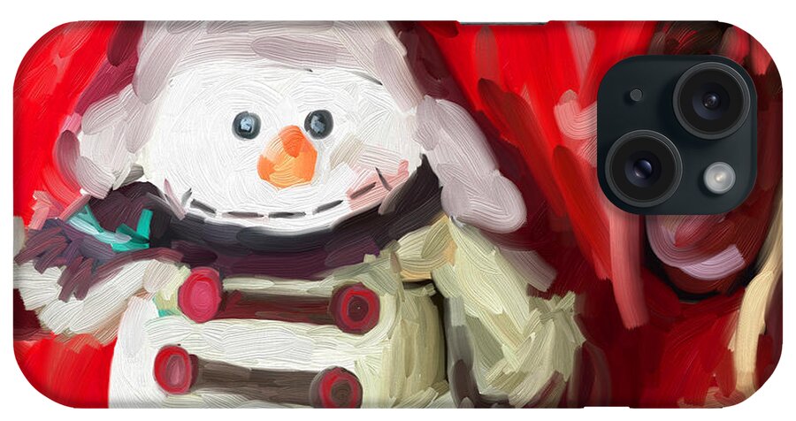 Snowman Ornament Christmas Doll iPhone Case featuring the digital art Snowman Ornament Christmas Doll by Patricia Awapara