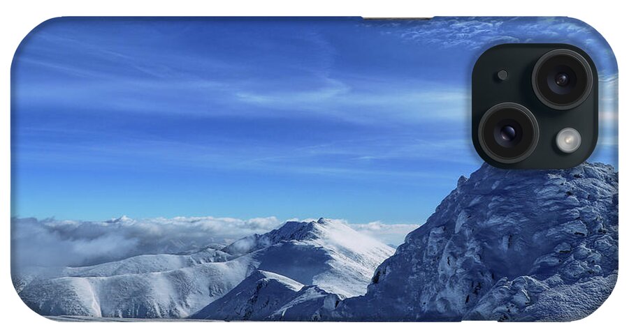 Monochrome iPhone Case featuring the photograph National park of Low Tatras by Vaclav Sonnek