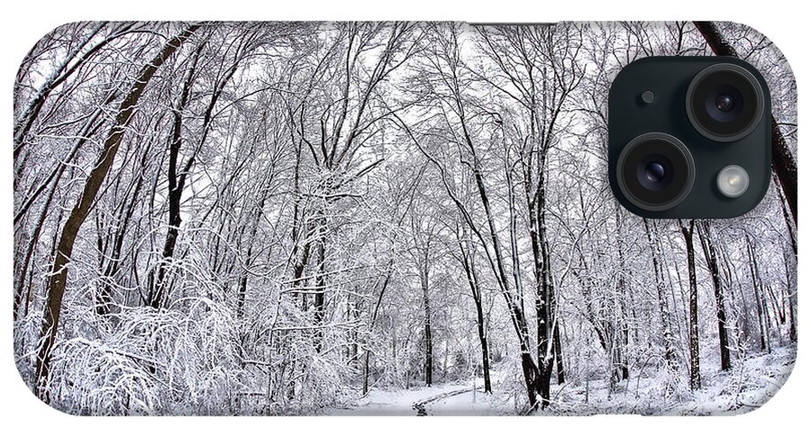 Urbana Maryland iPhone Case featuring the photograph Snowy Path In Urbana by SCB Captures