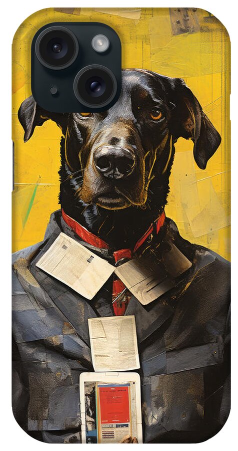 Dog iPhone Case featuring the digital art So what by My Head Cinema