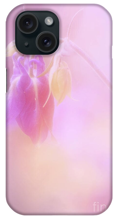 Soft Pink Columbine Bud iPhone Case featuring the photograph Soft Pink Columbine Bud by Anita Pollak