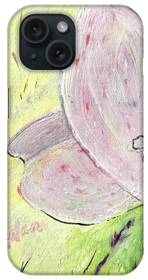 #watercolorpaintings By Felipe Adan Lerma iPhone Case featuring the painting Soft Violet by Felipe Adan Lerma