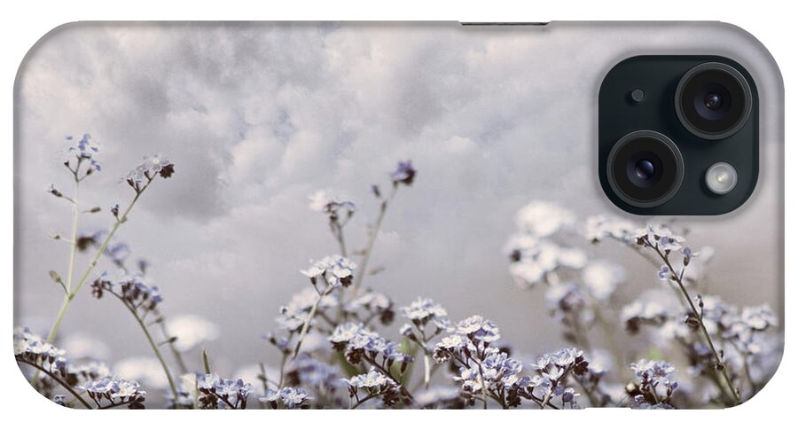 Clouds iPhone Case featuring the photograph Soft Wildflowers Waving in the Breeze by Debra and Dave Vanderlaan