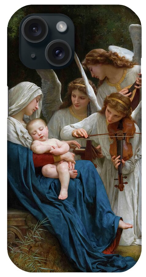 William Adolphe Bouguereau iPhone Case featuring the painting Song of the Angels, 1881 by William-Adolphe Bouguereau