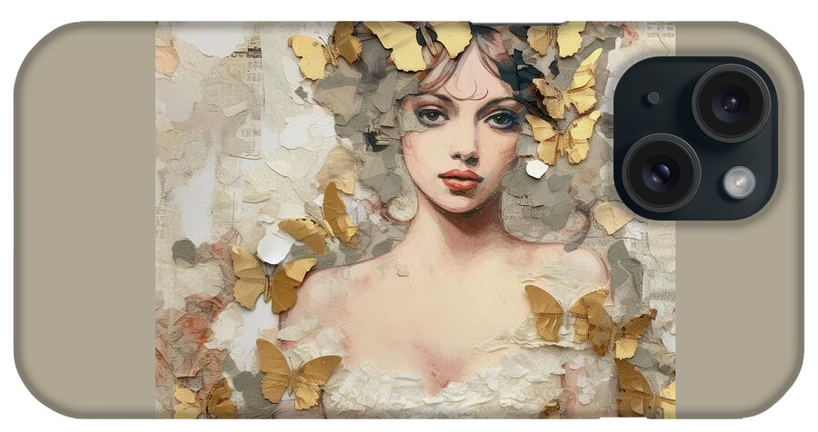 Woman iPhone Case featuring the painting Sophia by Tina LeCour