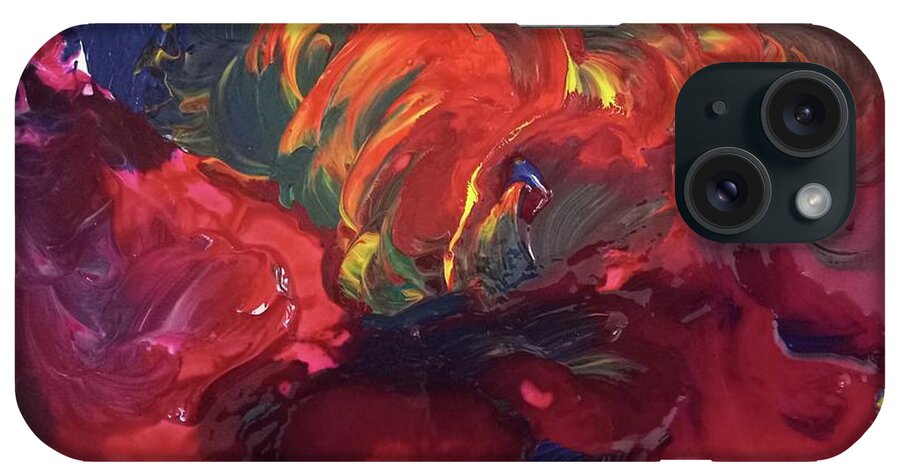 Abstract iPhone Case featuring the painting Soul Afire by Linda Feinberg