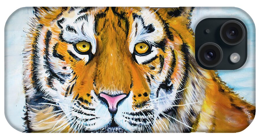Tiger iPhone Case featuring the painting Soul of the Tiger by Rowan Lyford