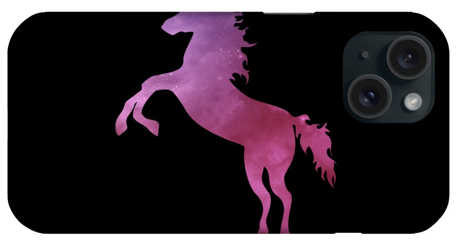 Unicorn iPhone Case featuring the digital art Space Unicorn by Sambel Pedes