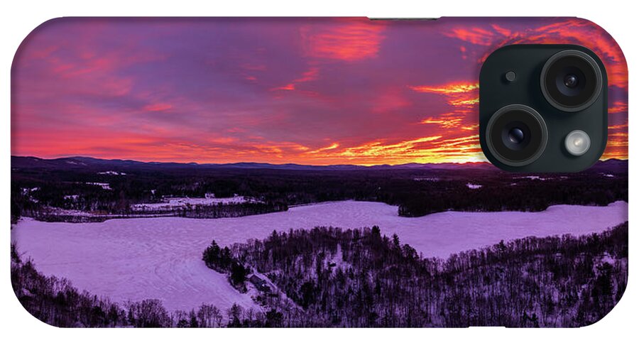 Landscape iPhone Case featuring the photograph Spectacle Pond Sunrise - Brighton, VT by John Rowe