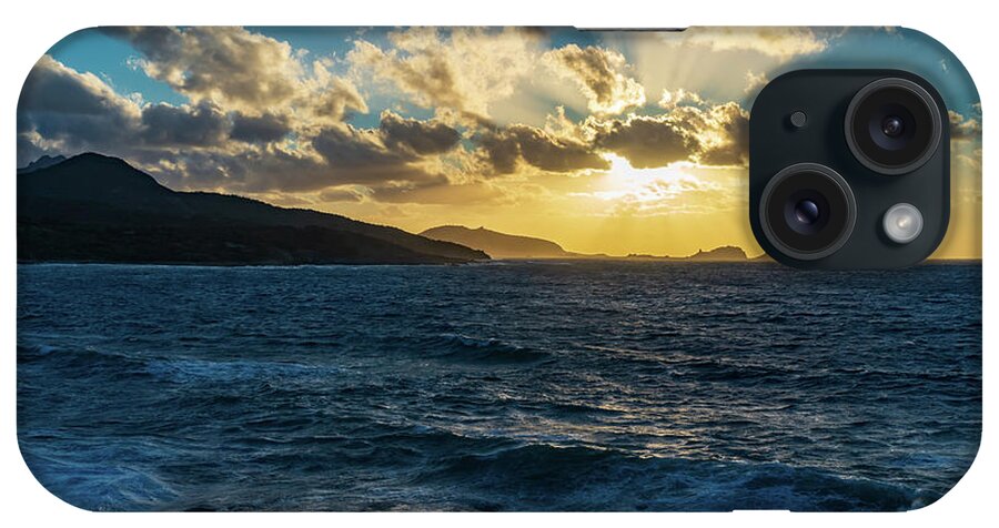 Beach iPhone Case featuring the photograph Spectacular sunset on the sea coast by Stan Weyler