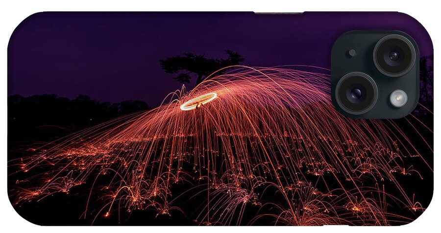 Fire iPhone Case featuring the photograph Spinning fire by Andrew Lalchan