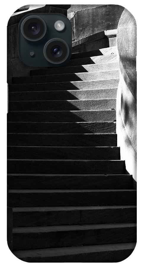 Architecture iPhone Case featuring the photograph Spiral stairs and shadows by Charles Floyd
