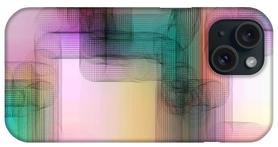 #abstract #abstractart #digital #digitalart #wallart #markslauter #print #greetingcards #pillows #duvetcovers #shower #bag #case #shirts #towels #mats #notebook #blanket #charger #pouch #mug #tapestries #facemask #puzzle iPhone Case featuring the digital art Spiro Tunnels by Mark Slauter