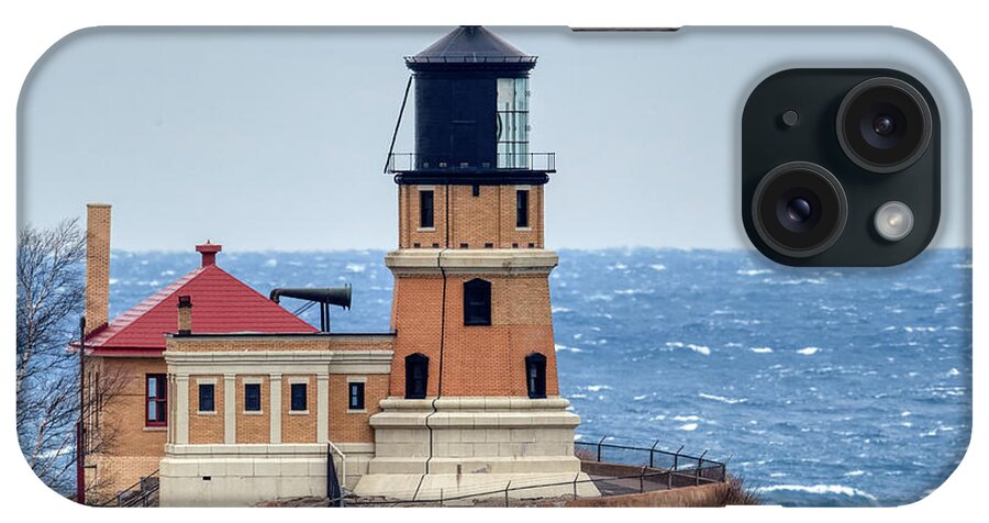 Lighthouse iPhone Case featuring the photograph Split Rock Close up by Paul Freidlund