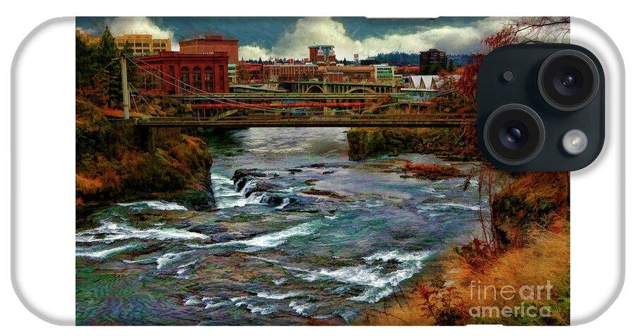 Spokane River iPhone Case featuring the photograph Spokane River, Downtown Spokane WA by Blake Richards