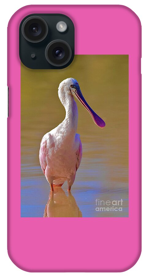 Spoonbill iPhone Case featuring the digital art Spoonbill by Tammy Keyes