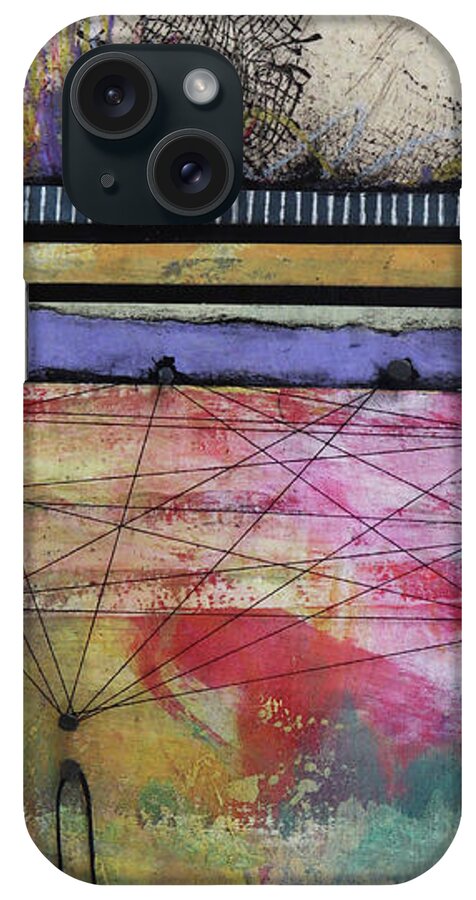 Collage Art iPhone Case featuring the mixed media Spring Dynamics by Laura Lein-Svencner