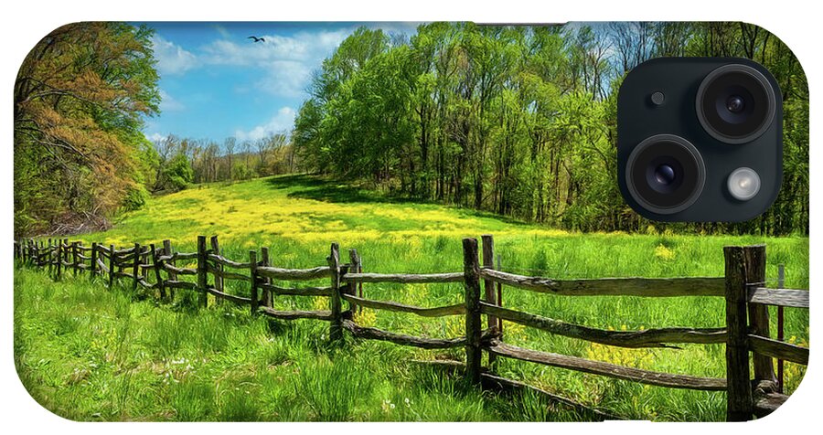 North Carolina iPhone Case featuring the photograph Spring Flowers and Blue Skies by Dan Carmichael