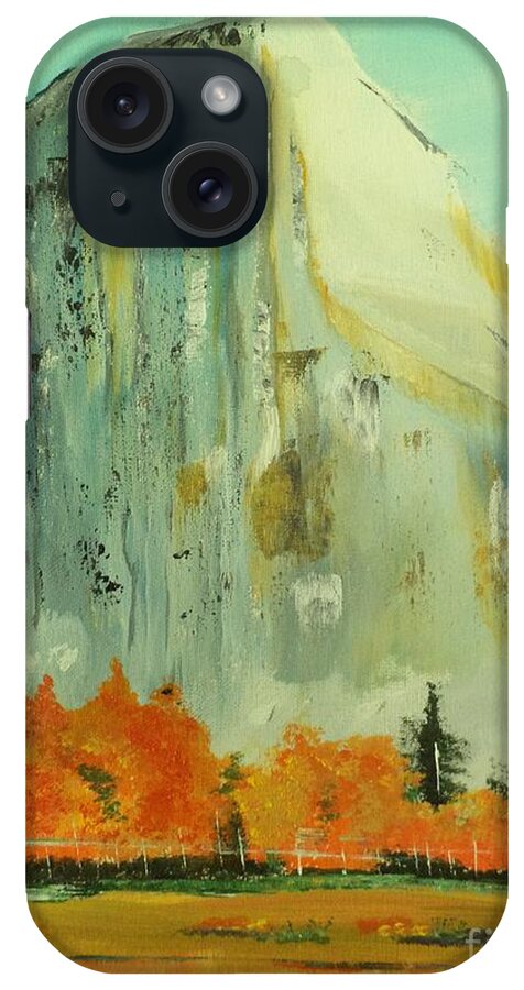 Landscape iPhone Case featuring the painting Cowboy Hat Mountain Painting # 344 by Donald Northup