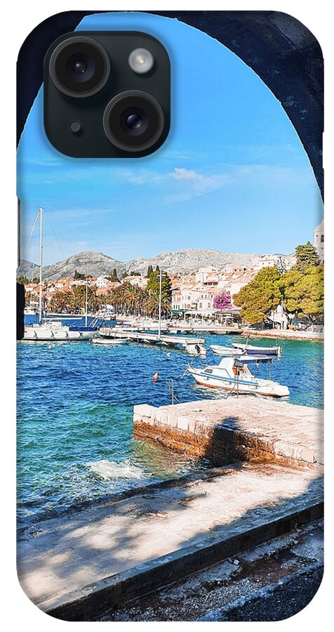 Harbor iPhone Case featuring the photograph Spying on Cavtat by Andrea Whitaker