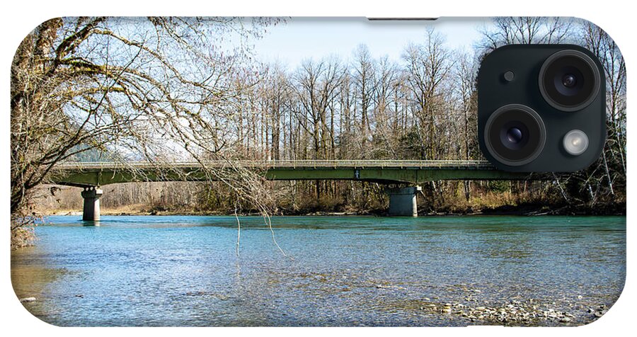 Sr 530 Bridge Over Skagit River iPhone Case featuring the photograph SR 530 Bridge over Skagit River by Tom Cochran