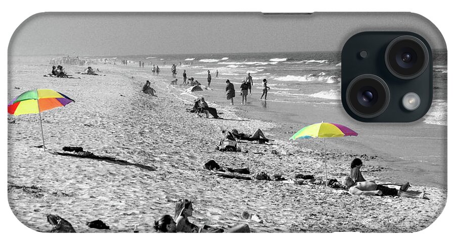 America iPhone Case featuring the photograph St Augustine Beach in Black and White by James C Richardson