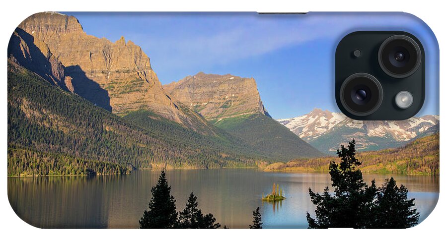 Glacier National Park iPhone Case featuring the photograph St. Mary Lake Calm Morning by Jack Bell