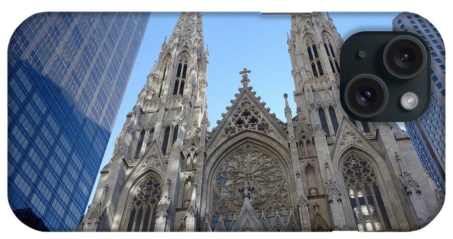 New York iPhone Case featuring the photograph St Patricks Cathedral by Wilko van de Kamp Fine Photo Art