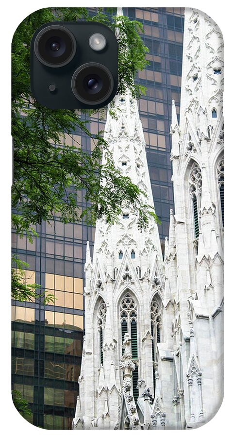 New York City iPhone Case featuring the photograph St Patricks Cathedral by Wilko van de Kamp Fine Photo Art