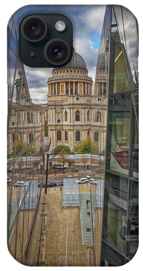 St Pauls iPhone Case featuring the photograph St Pauls Cathedral London from the lift in One New Change by John Gilham