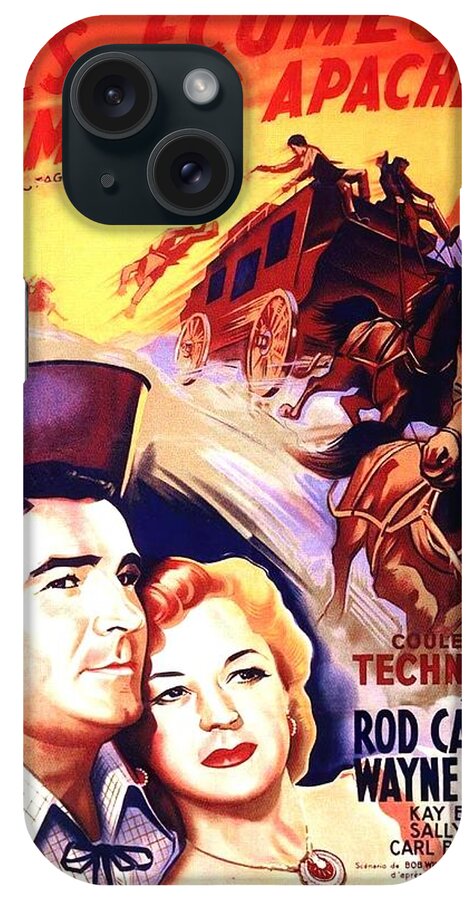 Synopsis iPhone Case featuring the mixed media ''Stage to Tucson'', 1950 - art by Jacques Bonneaud by Movie World Posters