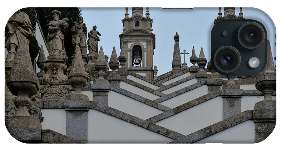 Portugal iPhone Case featuring the photograph Stairs perspective in Bom Jesus de Braga by Angelo DeVal